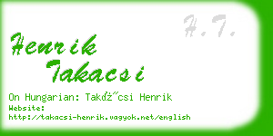 henrik takacsi business card